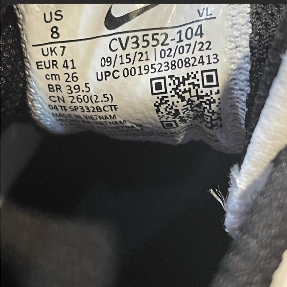 Nike Alpha Huarache Elite 3 Low ‘White Black’ (size mens 8/wmns 9.5) - Picture 4 of 6